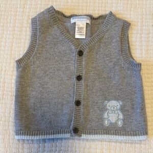 Janie and Jack Gray Knit Vest